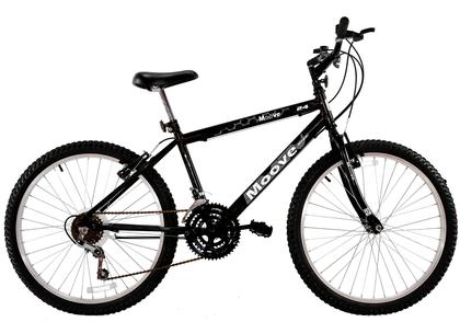 Imagem de Bicicleta Aro 24 Masculina Menino 18 Marchas Preta