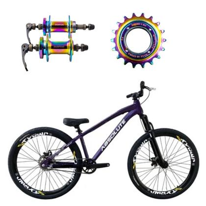 Imagem de Bicicleta aro 26 Absolute Brutus 3 Roxo Single Cubo e Catraca de Rosca Camaleão
