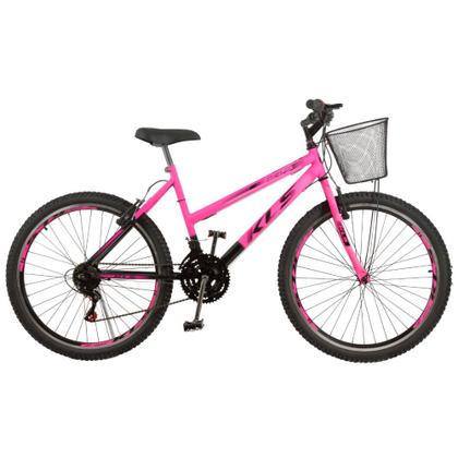 Imagem de Bicicleta Aro 26 Kls Sport Gold Freio V-Brake Mtb 21 Marchas Bicolor Feminina