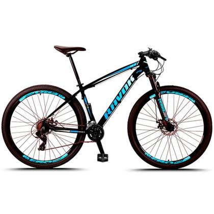 Imagem de Bicicleta Bike 21 Velocidades Traseiro Shimano Freio A Disco Cor: Azul Tam: 19"