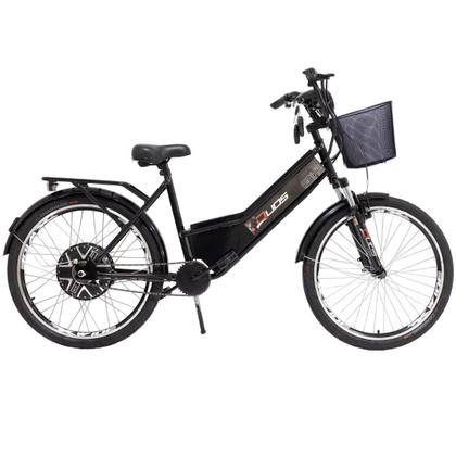 Imagem de Bicicleta Elétrica Confort 800W 48V 15Ah Preta com Cestinha