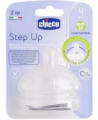 Imagem de Bico Mamadeira Step Up Fluxo Ajustável 4M+  2UND- CHICCO