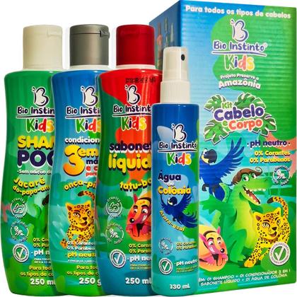 Imagem de Bio Instinto Kids - Kit Cabelo e Corpo Infantil pH Neutro (4 Produtos)