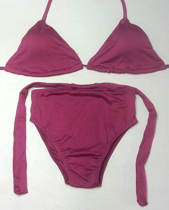 Imagem de Biquíni cortininha com bojo cintura alta laço todo forrado