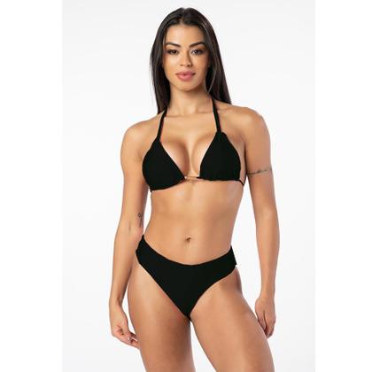 Imagem de Biquíni Cortininha Com Bojo Foi Dental Tecido com Brilho