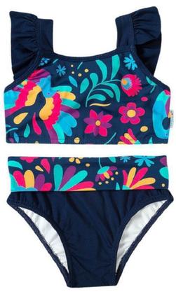 Imagem de Biquini Infantil com Fps Uv50+ Proteção Solar Tip Top Top e Calcinha Menina Praia Natação  Bk57