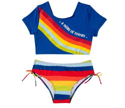 Imagem de Biquini Infantil com Fps Uv50+ Proteção Solar Tip Top Top e Calcinha Menina Praia Natação  Bk57