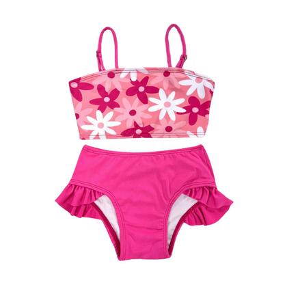 Imagem de Biquíni Top Faixa Estampada + Calcinha Lisa