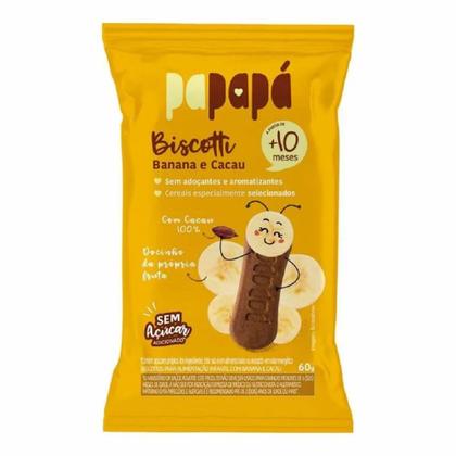 Imagem de Biscoito Infantil Papapá Biscotti Banana e Cacau 60g