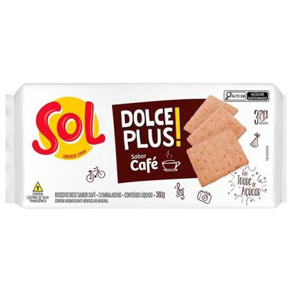 Imagem de Biscoito Sol Dolce Plus Café 360g - Embalagem com 20 Unidades