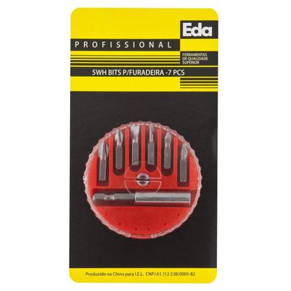 Imagem de Bits P/Parafusadeira C/7 PÇS + 1 Suporte 5WH EDA