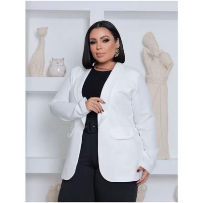 Imagem de Blazer Alfaiaratia Plus Size Elegante Musso Terninho G1 G2 G3