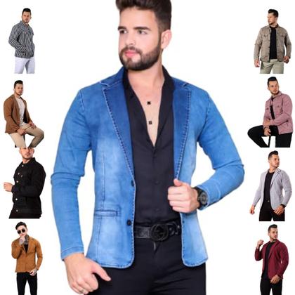 Imagem de Blazer Masculino Esporte Fino Slim Fit com Elastano