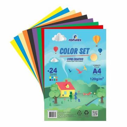Imagem de Bloco Para Educacao Artistica Livro Color Set A4 120G 24Fl
