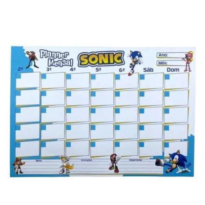 Imagem de Bloco Planner De Mesa Planejamento Mensal A4 Sonic