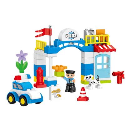 Imagem de Blocos Criativos Estação de Polícia 45 Peças Multikids - BR2249