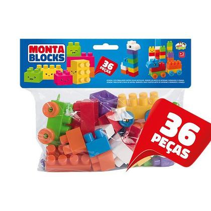 Imagem de Blocos De Montar 36 Peças Brinquedos Lummar