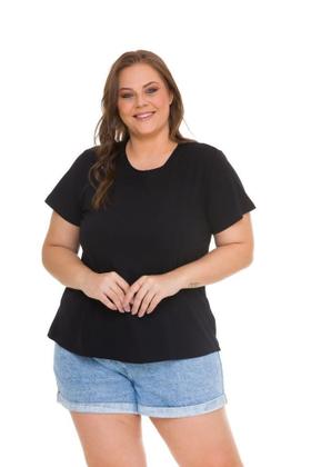Imagem de Blusa baby look lisa plus size - tshirt