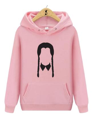 Imagem de Blusa de Moletom Canguru Wandinha Wednesday Addams