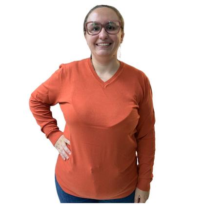 Imagem de Blusa Dunialin Unissex Plus Size Modal Terracota 2290