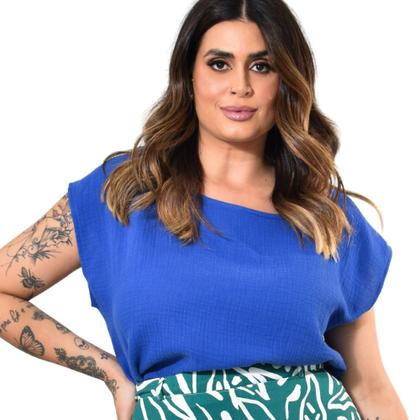 Imagem de Blusa Manga Japonesa Tecido Algodão Nilo Plus Size 42 Ao 52