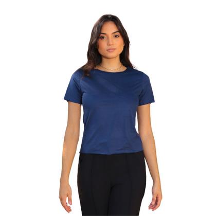 Imagem de Blusa Suede Feminina T-shirt Blusinha Básica Manga Curta