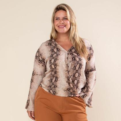 Imagem de Blusa susie transpassada animal print feminino