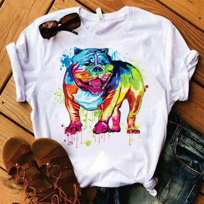 Imagem de Blusa T-shirt Camiseta Feminina Estampada-Pitbull- Várias Estampas 08