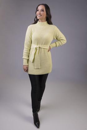 Imagem de Blusão em Tricô Malha Inglesa com Cinto