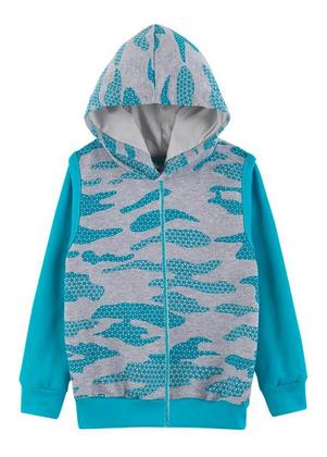 Imagem de Blusão Infantil Menino Capuz Moletom Camuflado Games Inverno
