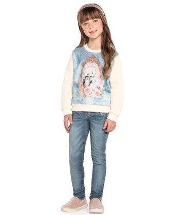 Imagem de Blusão Infantil Moletom Estampado Trick Nick Bege