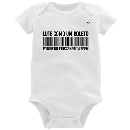 Imagem de Body Bebê Lute como um boleto - Foca na Moda