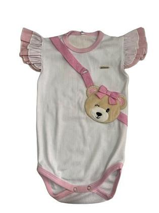 Imagem de Body Canelado Bebê Menina Bordado Verão Lessa Kids Rf 8785