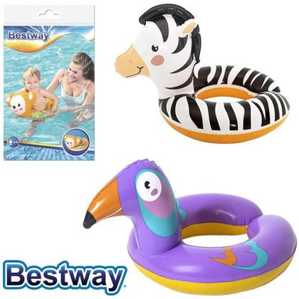 Imagem de Boia Circular Inflavel Animais Sortidos Bestway 57X51Cm