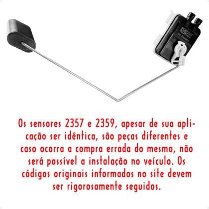 Imagem de Bóia Tanque Sensor Nível Vw Voyage 2008 a 2018 - 511529 - 2357