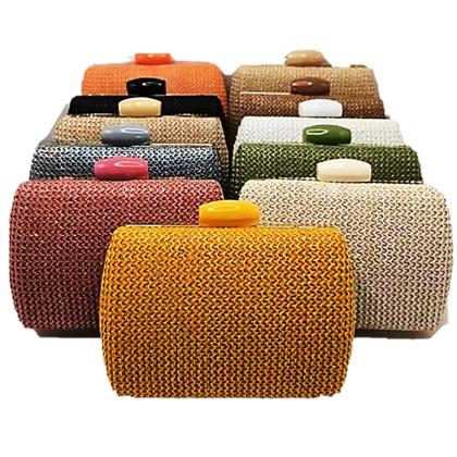 Imagem de Bolsa Festa Clutch Várias Cores Estilo Palha com Alça