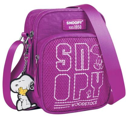 Imagem de Bolsa Snoopy Retangular Sp2379 Transversal Nylon Feminina