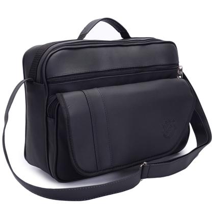 Imagem de Bolsa Transversal Masculina P/ Notebook até 14 Pol. Pasta Carteiro p/ Motoboy Maleta Social