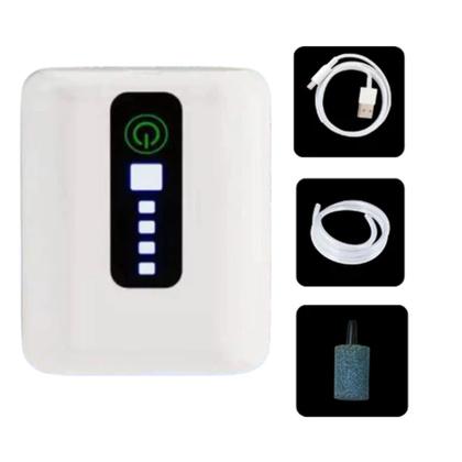 Imagem de Bomba De Ar Para Aquário Oxigênio Portátil Recarregável Fornecimento Modo Duplo Silencioso