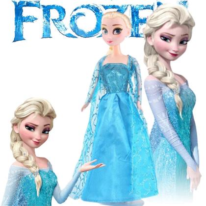 Imagem de Boneca Articulada Elsa Frozen Infantil Brinquedo Sua