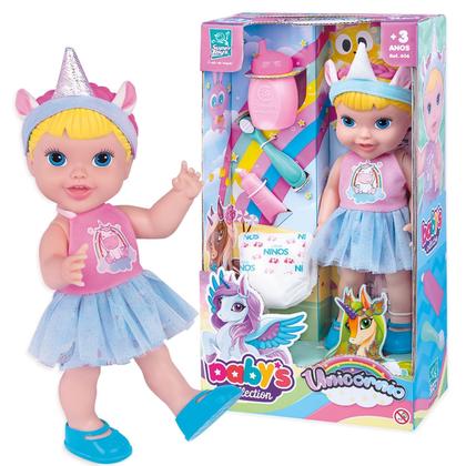 Imagem de Boneca Baby's Unicórnio Alive Faz Xixi C/ Dentinho E Escova - Super Toys