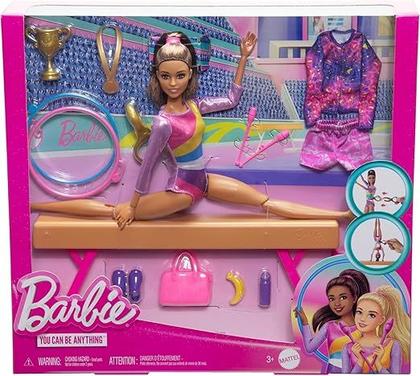 Imagem de Boneca Barbie Profissões Ginasta Cabelo Castanho MattelHRG53