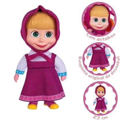 Boneca Masha Original 23cm Roupinha E Sapato - COTIPLAS - Boneca