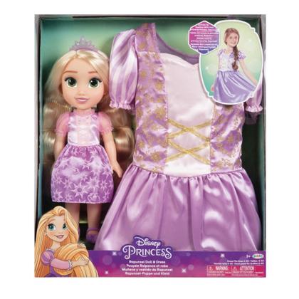 Imagem de Boneca Princesas Disney Rapunzel com Fantasia Infantil Tamanho Único para Crianças +3 Anos Multikids - BR1933