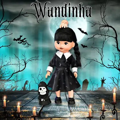 Imagem de Boneca Vandinha Vavazinha Mãozinha Fantasminha Série Wandinha