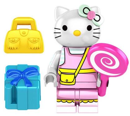 Imagem de Boneco Blocos De Montar Hello Kittty Lolly Pop Pink