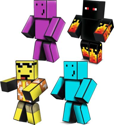 Imagem de Boneco Brinquedo Minecraft Athos Problems Mel e Melzinha 35cm Streamers Gamers Original