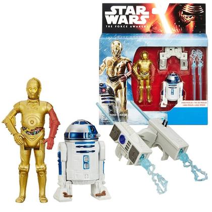 Boneco figura star wars r2-d2 e c3po 9,5cm b3957 hasbro - Bonecos