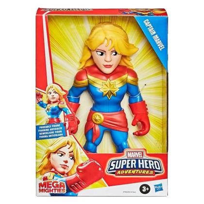 Imagem de Boneco Playskool Hero Mega Mighty Articulado 25 cm Capitã Marvel - Hasbro