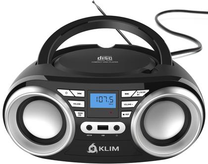 Imagem de Boombox Portátil KLIM B3 com Bluetooth e Rádio FM - Leitor de CD